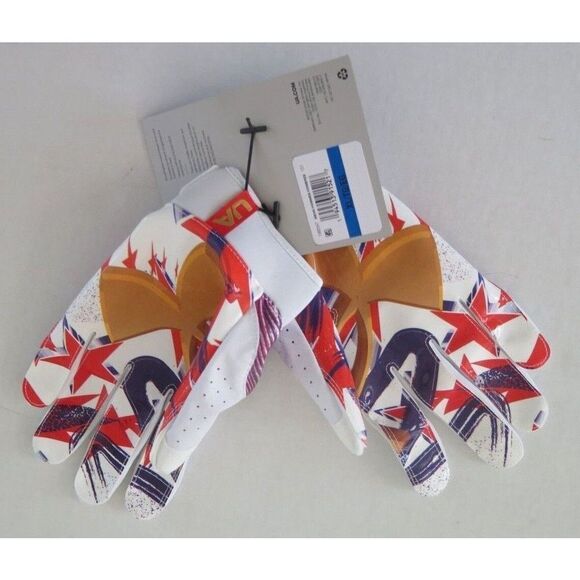 Under Armour Blur 1360947 Mens Sz XL Multi GlueGrip Football Skill Player Gloves - Picture 2 of 7